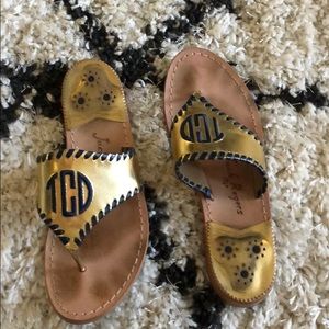 Jack Rogers monogram shoes